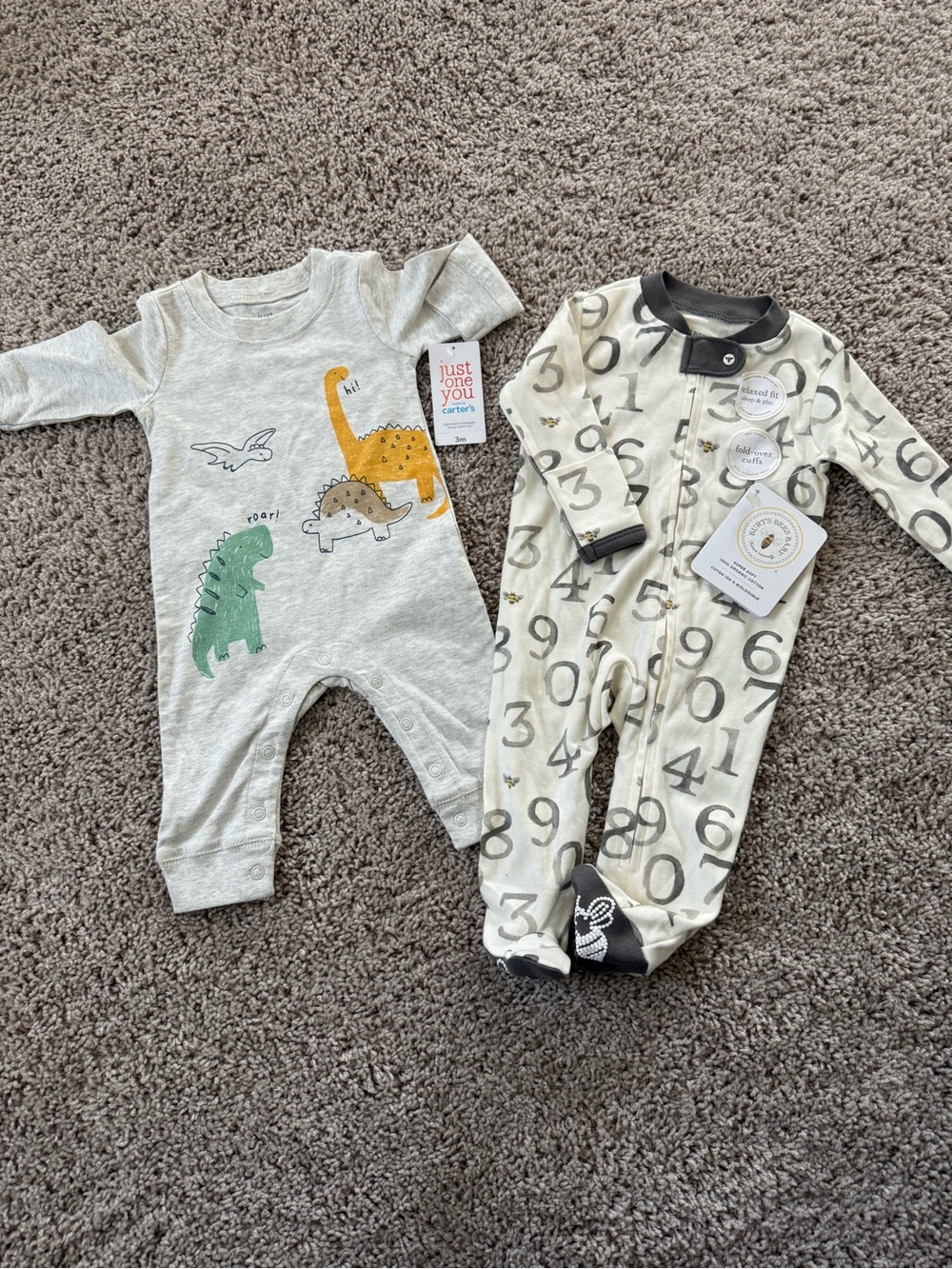 Carter's & Burts Bees Onesie Bundle 0-3 M
